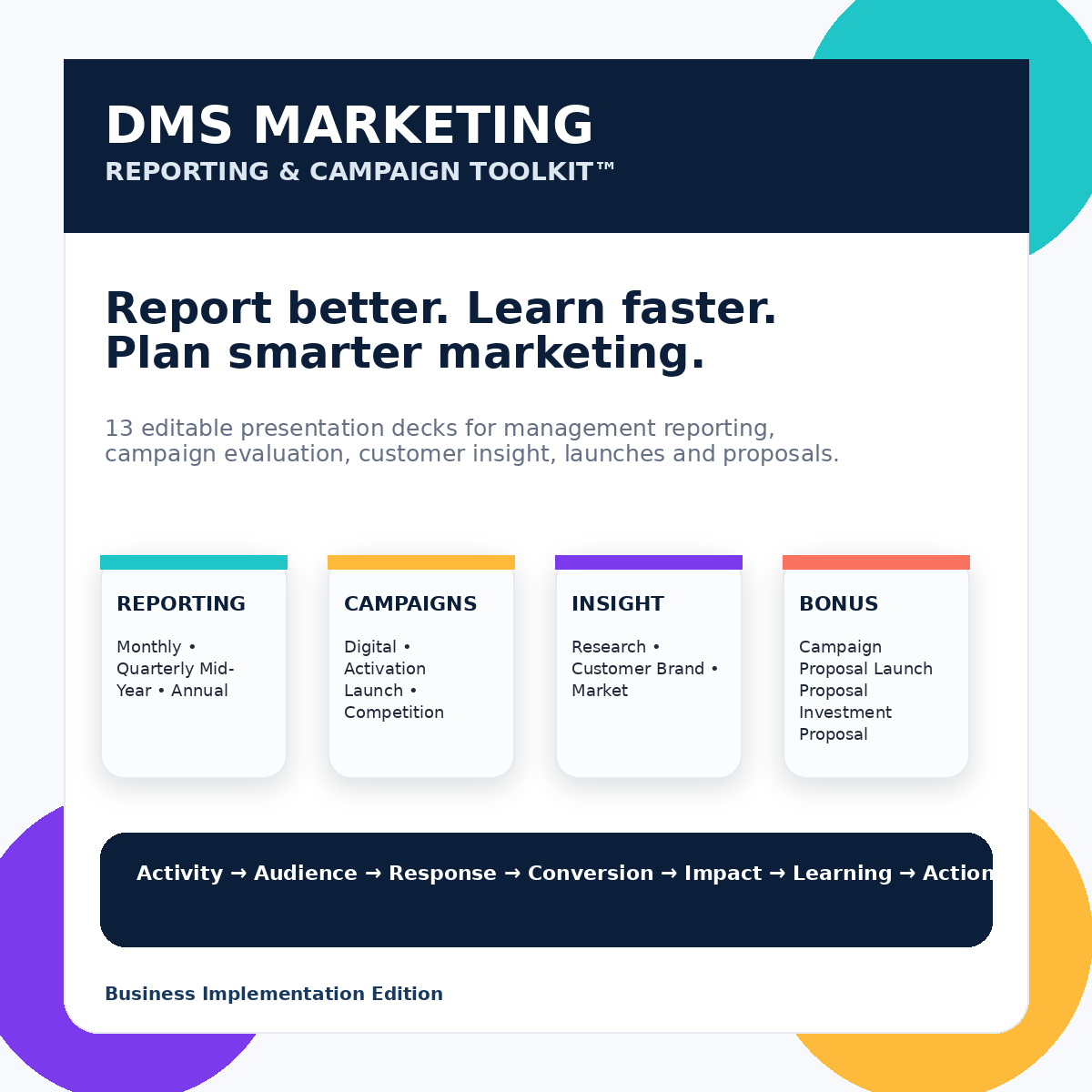 DMS Marketing Reporting and Campaign Toolkit cover